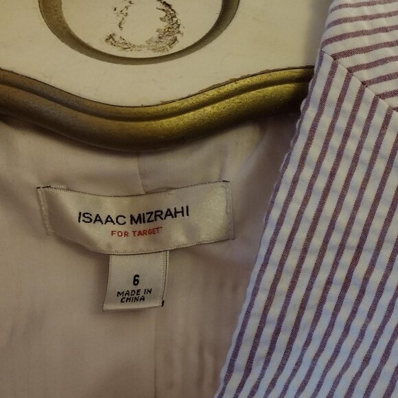 Isaac Mizrahi women's striped Blazer size 6p - Picture 7 of 7